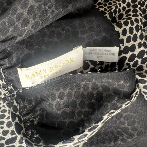 Ramy Brook BITSY 100% Silk Black & White Polka Dot Sleeveless Drop Waist Dress - Picture 13 of 16